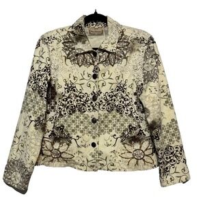 Vintage New Direction Whimsical Button Up Blazer Jacket Womens Small Ethereal‎